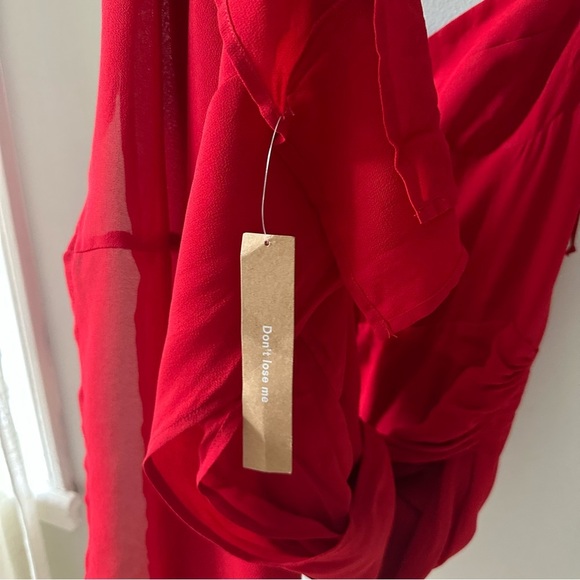 NEW Reformation Kourtney Dress Cherry Red - Picture 6 of 7